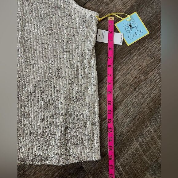 Cece Sequin Keyhole Back Tank-Size Medium - Picture 8 of 9